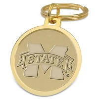 Gold Mississippi State Bulldogs Split-Wire Logo Key Ring