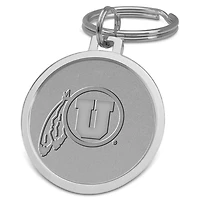 Silver Utah Utes Split-Wire Logo Key Ring