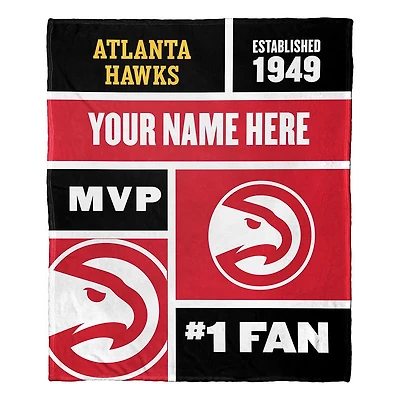 The Northwest Group Atlanta Hawks 50'' x 60'' Colorblock Personalized Silk Touch Throw