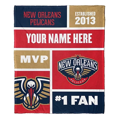 The Northwest Group New Orleans Pelicans 50'' x 60'' Colorblock Personalized Silk Touch Throw