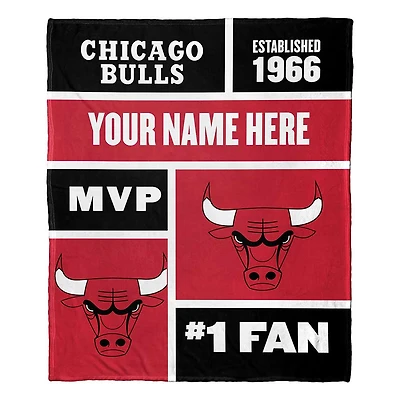 The Northwest Group Chicago Bulls 50'' x 60'' Colorblock Personalized Silk Touch Throw