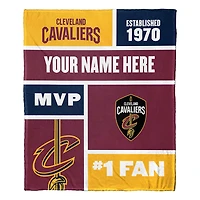 The Northwest Group Cleveland Cavaliers 50'' x 60'' Colorblock Personalized Silk Touch Throw