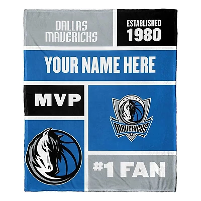The Northwest Group Dallas Mavericks 50'' x 60'' Colorblock Personalized Silk Touch Throw
