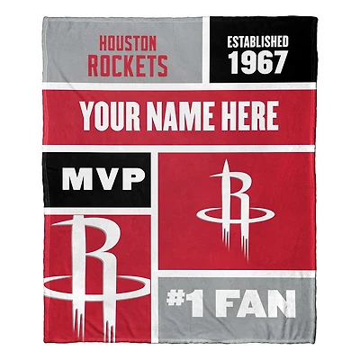 The Northwest Group Houston Rockets 50'' x 60'' Colorblock Personalized Silk Touch Throw