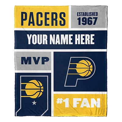 The Northwest Group Indiana Pacers 50'' x 60'' Colorblock Personalized Silk Touch Throw