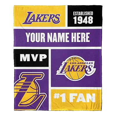 The Northwest Group Los Angeles Lakers 50'' x 60'' Colorblock Personalized Silk Touch Throw