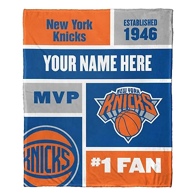 The Northwest Group New York Knicks 50'' x 60'' Colorblock Personalized Silk Touch Throw