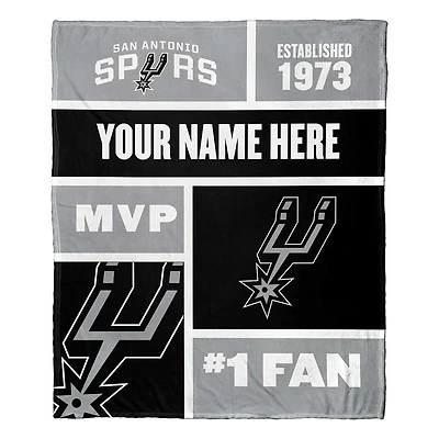 The Northwest Group San Antonio Spurs 50'' x 60'' Colorblock Personalized Silk Touch Throw