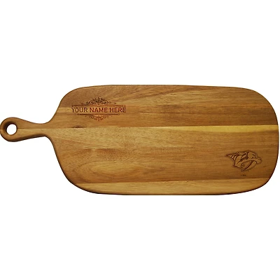 Nashville Predators Personalized Acacia Paddle Serving Board
