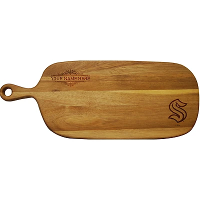 Seattle Kraken Personalized Acacia Paddle Serving Board