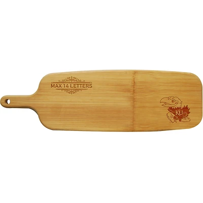 Kansas Jayhawks Personalized Bamboo Paddle Serving Board