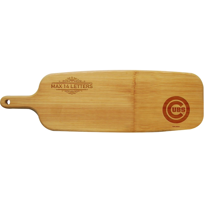 Chicago Cubs Personalized Bamboo Paddle Serving Board