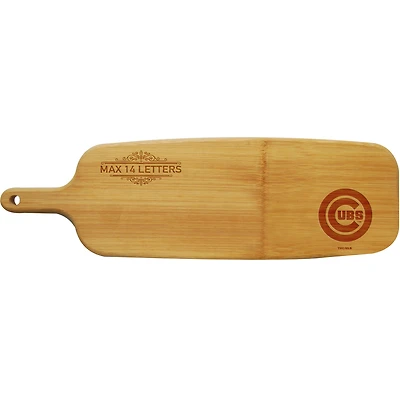 Chicago Cubs Personalized Bamboo Paddle Serving Board