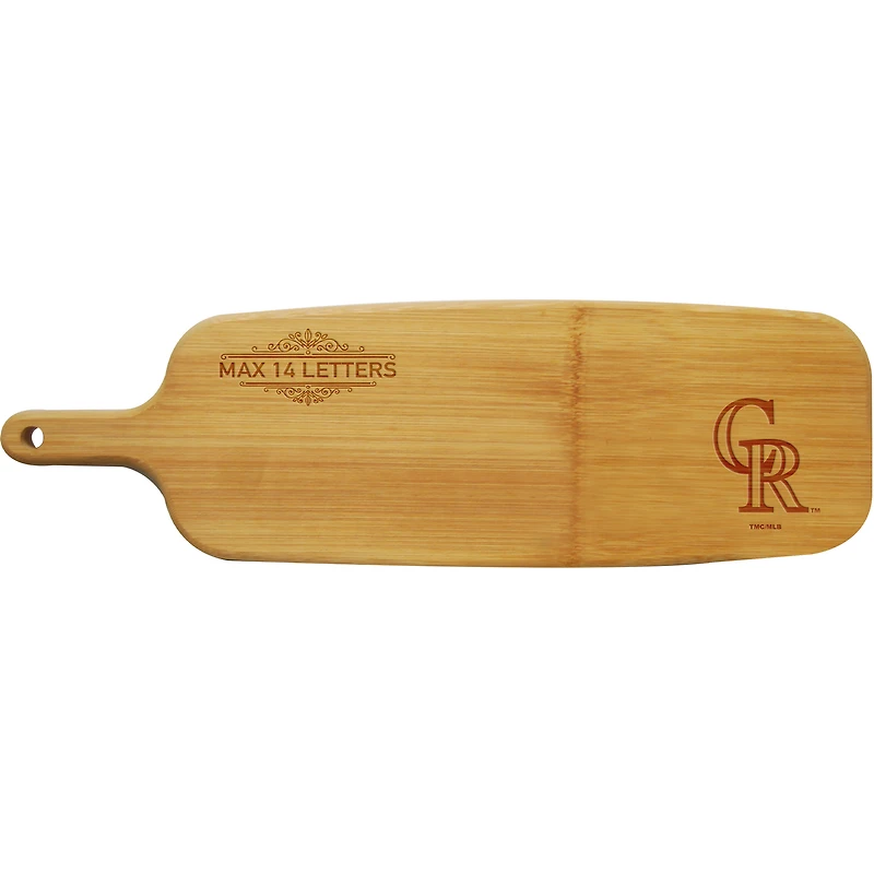 Colorado Rockies Personalized Bamboo Paddle Serving Board