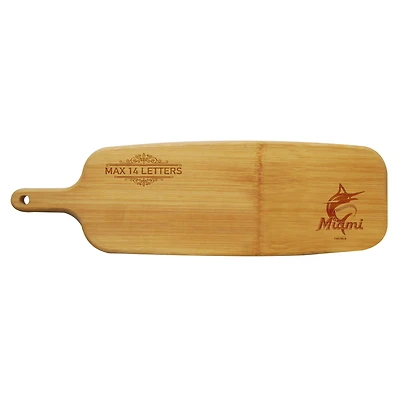 Miami Marlins Personalized Bamboo Paddle Serving Board