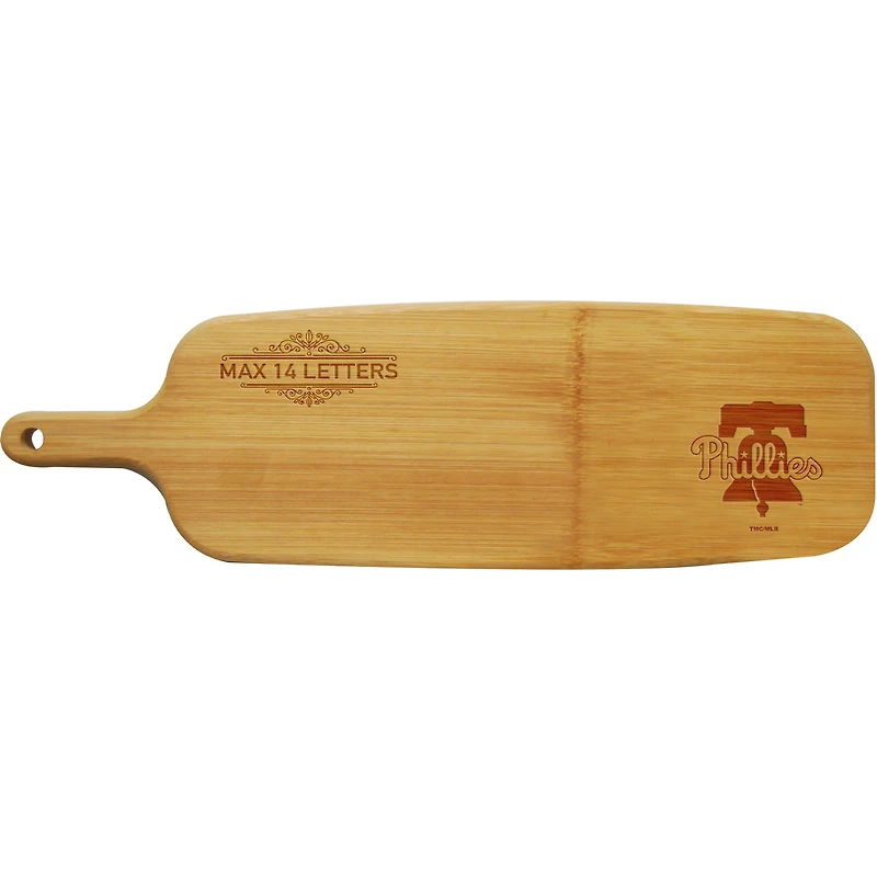 Philadelphia Phillies Personalized Bamboo Paddle Serving Board