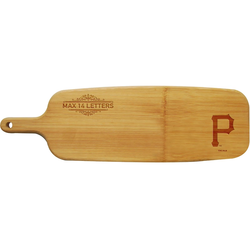 Pittsburgh Pirates Personalized Bamboo Paddle Serving Board