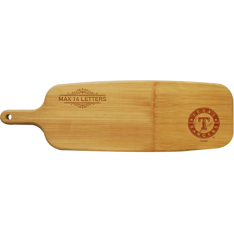 Texas Rangers Personalized Bamboo Paddle Serving Board