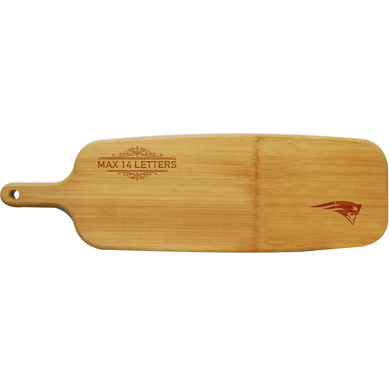 New England Patriots Personalized Bamboo Paddle Serving Board