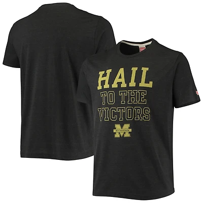 Men's Homage Heathered Charcoal Michigan Wolverines Local Tri-Blend T-Shirt
