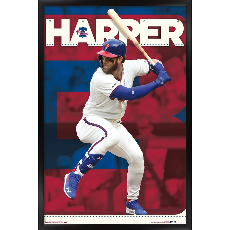 Bryce Harper Philadelphia Phillies 23" x 34" Framed Player Poster