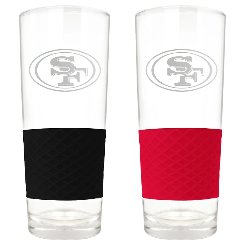 San Francisco 49ers 22oz. Logo Score Pint Glass Two-Piece Set