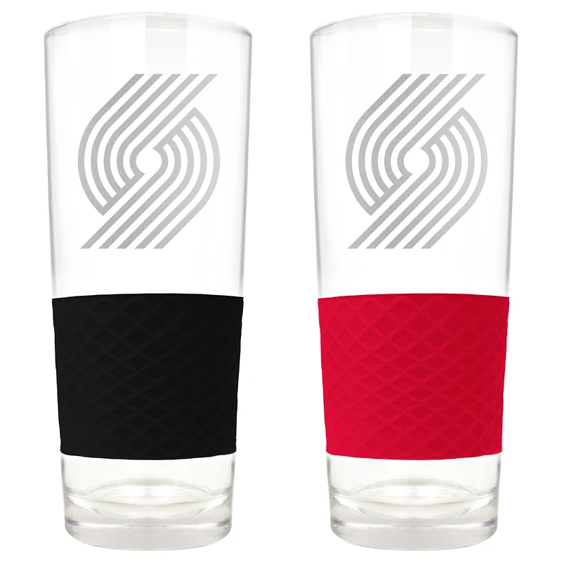 Portland Trail Blazers 22oz. Logo Score Pint Glass Two-Piece Set
