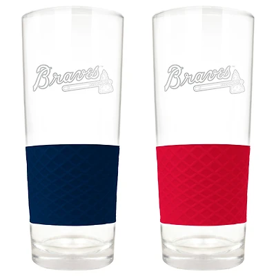 Atlanta Braves 22oz. Logo Score Pint Glass Two-Piece Set