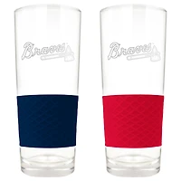 Atlanta Braves 22oz. Logo Score Pint Glass Two-Piece Set