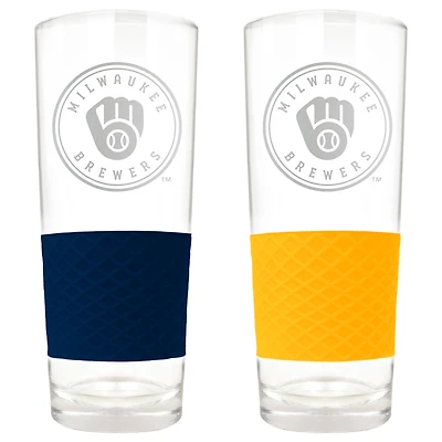 Milwaukee Brewers 22oz. Logo Score Pint Glass Two-Piece Set