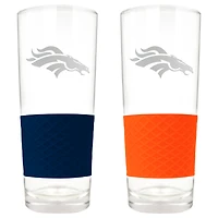 Denver Broncos 22oz. Logo Score Pint Glass Two-Piece Set