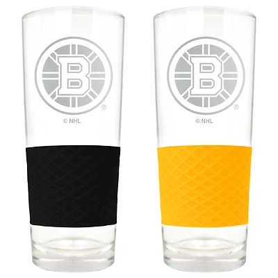 Boston Bruins 22oz. Logo Score Pint Glass Two-Piece Set