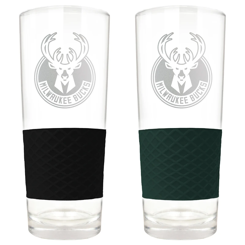 Milwaukee Bucks 22oz. Logo Score Pint Glass Two-Piece Set