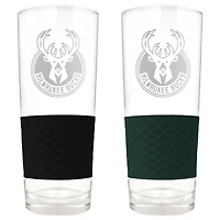 Milwaukee Bucks 22oz. Logo Score Pint Glass Two-Piece Set