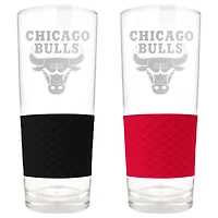 Chicago Bulls 22oz. Logo Score Pint Glass Two-Piece Set