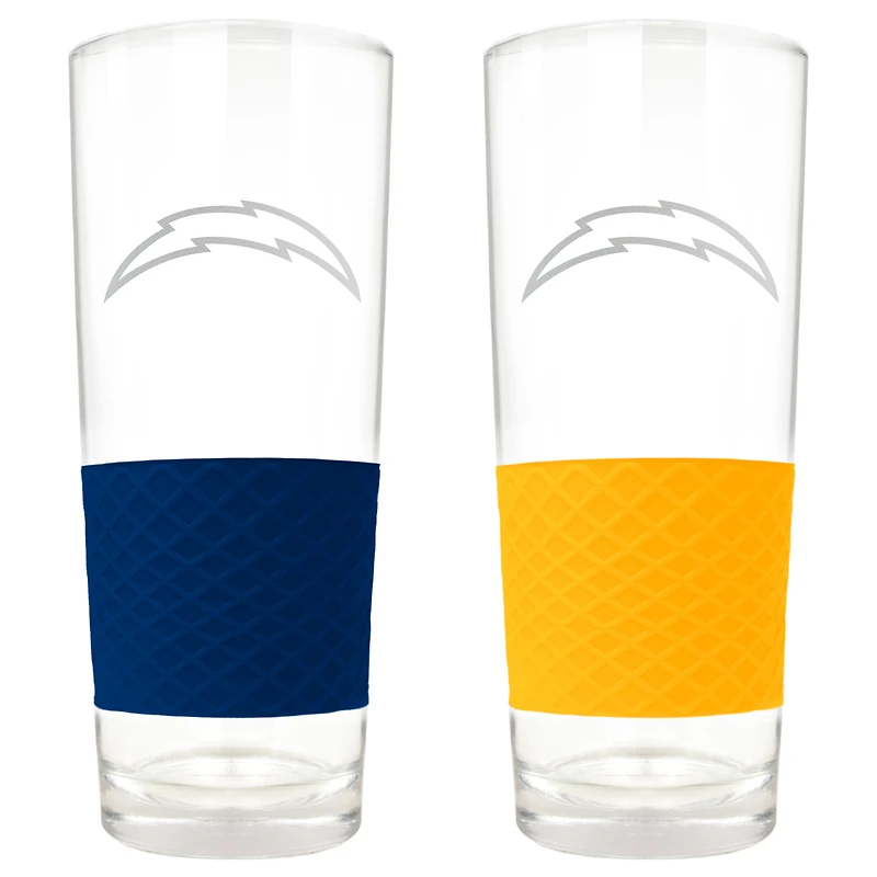 Los Angeles Chargers 22oz. Logo Score Pint Glass Two-Piece Set