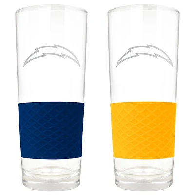 Los Angeles Chargers 22oz. Logo Score Pint Glass Two-Piece Set