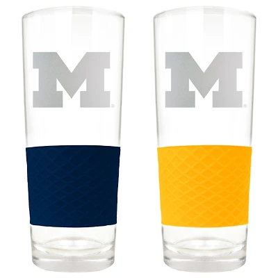 Michigan Wolverines 22oz. Logo Score Pint Glass Two-Piece Set