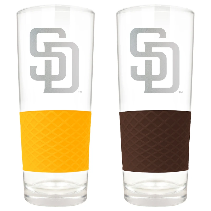 San Diego Padres 22oz. Logo Score Pint Glass Two-Piece Set