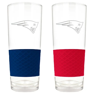 New England Patriots 22oz. Logo Score Pint Glass Two-Piece Set