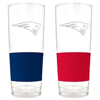 New England Patriots 22oz. Logo Score Pint Glass Two-Piece Set