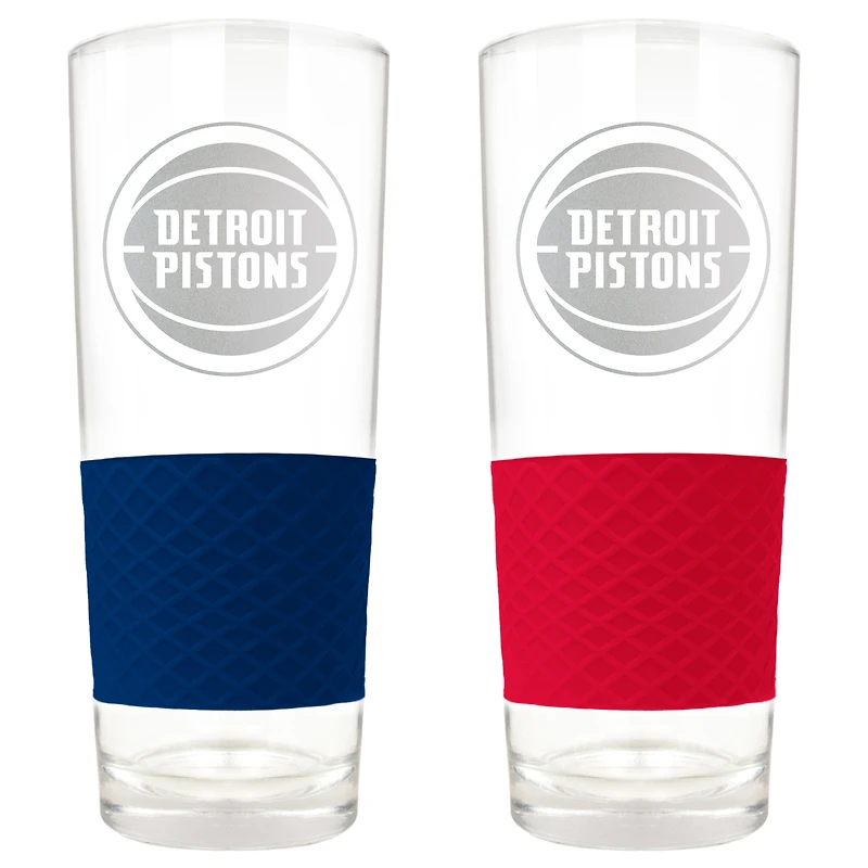 Detroit Pistons 22oz. Logo Score Pint Glass Two-Piece Set