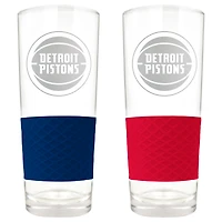 Detroit Pistons 22oz. Logo Score Pint Glass Two-Piece Set