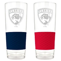Florida Panthers 22oz. Logo Score Pint Glass Two-Piece Set