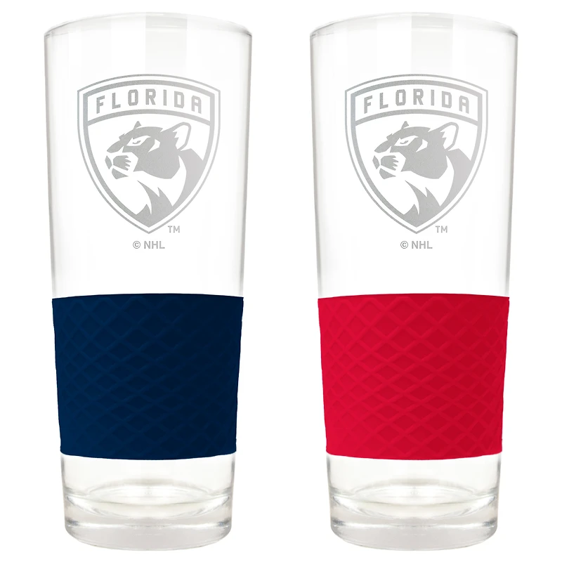 Florida Panthers 22oz. Logo Score Pint Glass Two-Piece Set