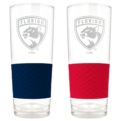Florida Panthers 22oz. Logo Score Pint Glass Two-Piece Set
