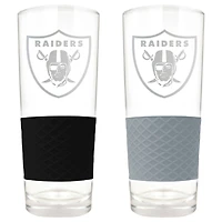Las Vegas Raiders 22oz. Logo Score Pint Glass Two-Piece Set