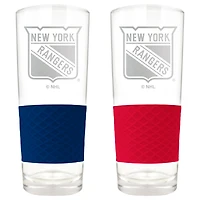 New York Rangers 22oz. Logo Score Pint Glass Two-Piece Set