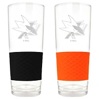San Jose Sharks 22oz. Logo Score Pint Glass Two-Piece Set