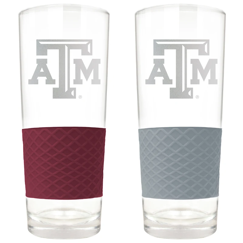 Texas A&M Aggies 22oz. Logo Score Pint Glass Two-Piece Set